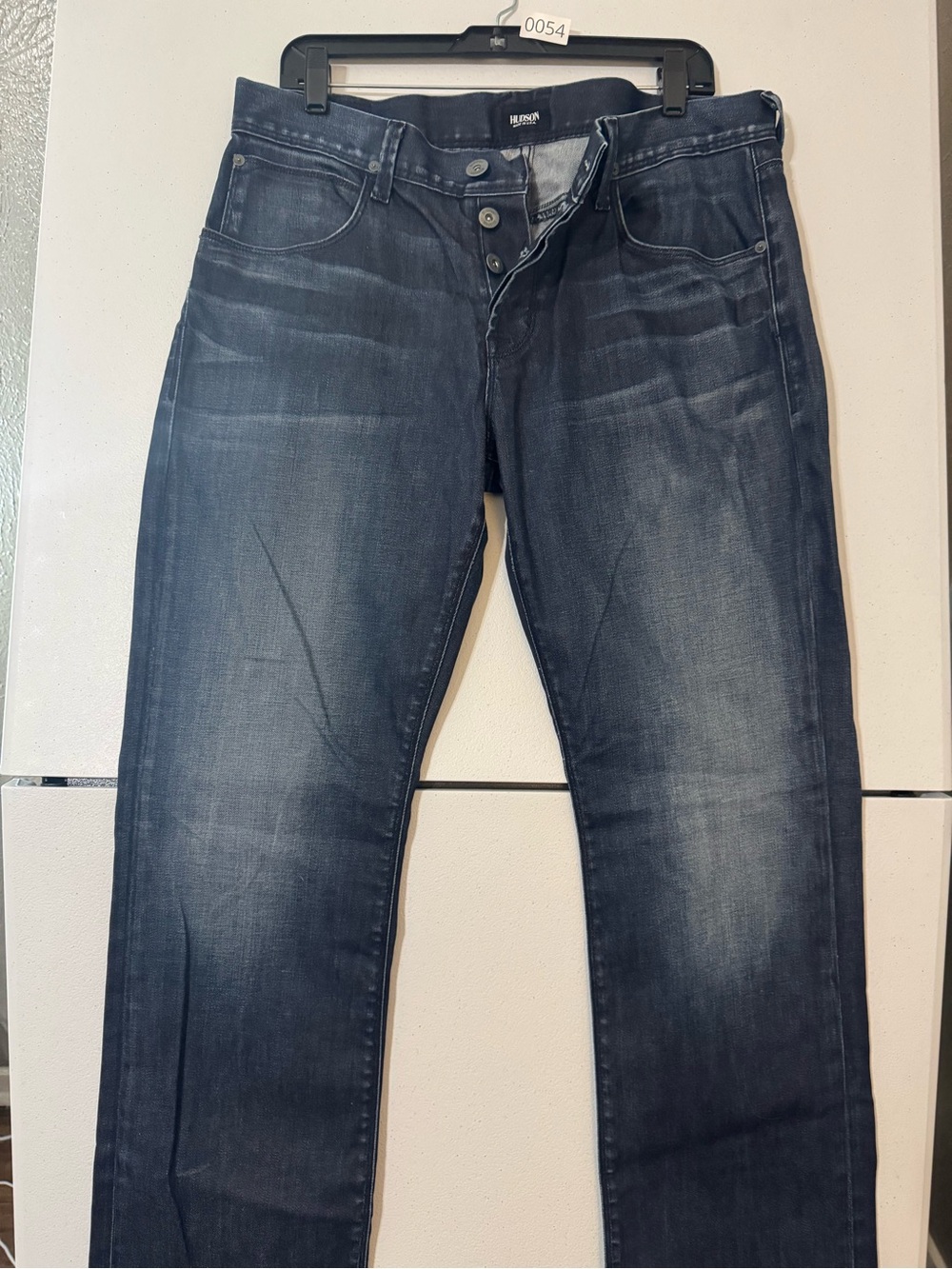 Hudson Made In USA Straight Leg Button Fly Dark Wash Jeans Mens size 34